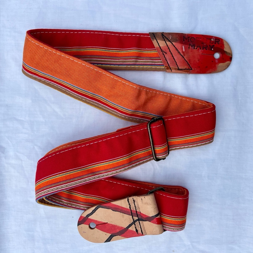 NWOT Mother Mary Company Red Stripe Guitar Strap